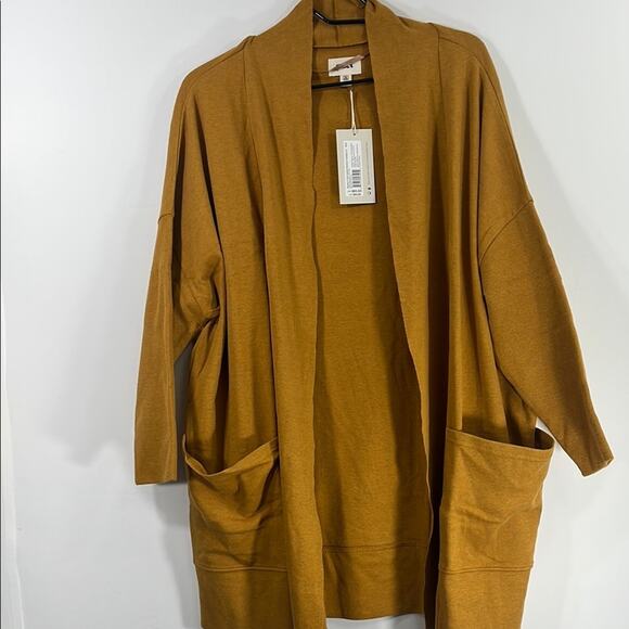 NEW PACT XL/XXL 100% Organic Cotton Airplane Cardigan Sweater Womens Open Front - Picture 3 of 11